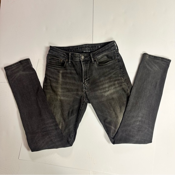 American Eagle Outfitters Men's Distressed Black Skinny Jeans, 32 - Picture 7 of 8